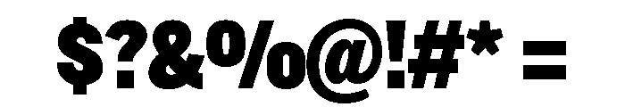 Alternate Gothic Black Font OTHER CHARS