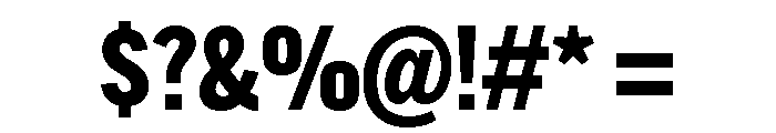 Alternate Gothic Bold Font OTHER CHARS