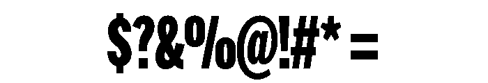 Alternate Gothic Compressed Black Font OTHER CHARS