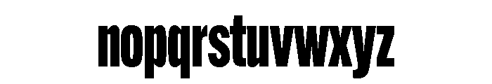 Alternate Gothic Compressed Black Font LOWERCASE