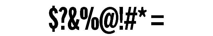 Alternate Gothic Compressed Bold Font OTHER CHARS