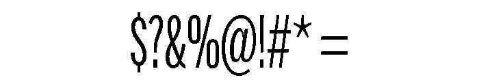 Alternate Gothic Compressed Book Font OTHER CHARS