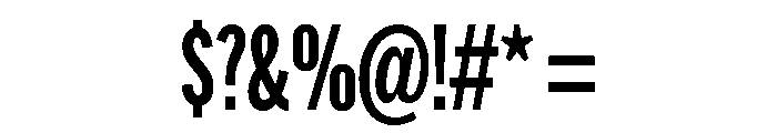 Alternate Gothic Compressed Demi Font OTHER CHARS
