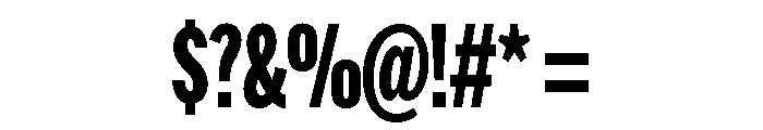 Alternate Gothic Compressed Heavy Font OTHER CHARS