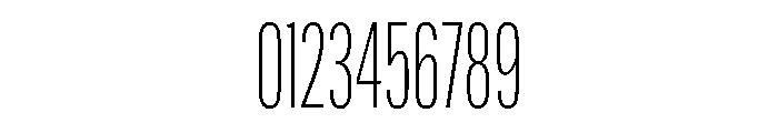 Alternate Gothic Compressed Light Font OTHER CHARS