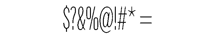 Alternate Gothic Compressed Light Font OTHER CHARS
