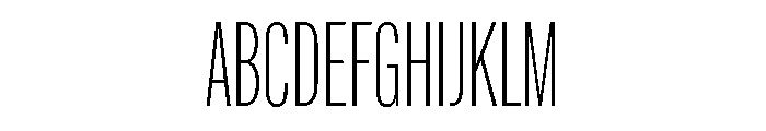 Alternate Gothic Compressed Light Font UPPERCASE