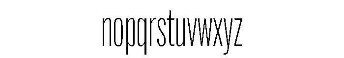 Alternate Gothic Compressed Light Font LOWERCASE
