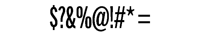 Alternate Gothic Compressed Medium Font OTHER CHARS