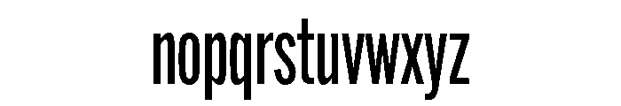 Alternate Gothic Compressed Medium Font LOWERCASE