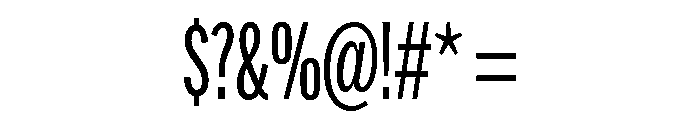Alternate Gothic Compressed Regular Font OTHER CHARS