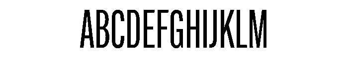 Alternate Gothic Compressed Regular Font UPPERCASE