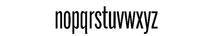 Alternate Gothic Compressed Regular Font LOWERCASE