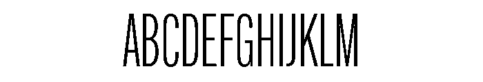 Alternate Gothic Compressed Semi Light Font UPPERCASE