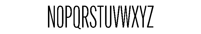 Alternate Gothic Compressed Semi Light Font UPPERCASE