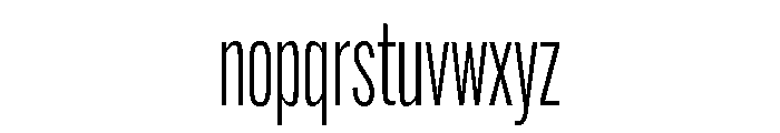 Alternate Gothic Compressed Semi Light Font LOWERCASE