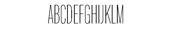 Alternate Gothic Compressed Thin Font UPPERCASE