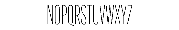 Alternate Gothic Compressed Thin Font UPPERCASE