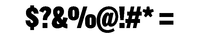 Alternate Gothic Condensed Black Font OTHER CHARS