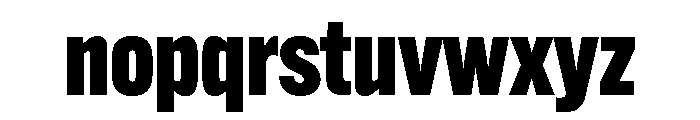 Alternate Gothic Condensed Black Font LOWERCASE