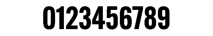 Alternate Gothic Condensed Bold Font OTHER CHARS