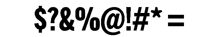 Alternate Gothic Condensed Bold Font OTHER CHARS