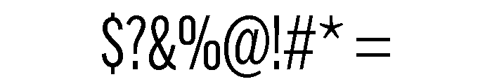 Alternate Gothic Condensed Book Font OTHER CHARS