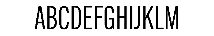 Alternate Gothic Condensed Book Font UPPERCASE