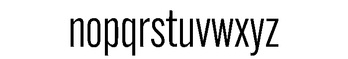Alternate Gothic Condensed Book Font LOWERCASE