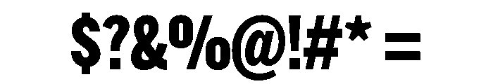 Alternate Gothic Condensed Heavy Font OTHER CHARS