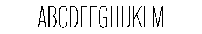 Alternate Gothic Condensed Light Font UPPERCASE
