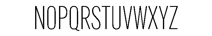 Alternate Gothic Condensed Light Font UPPERCASE