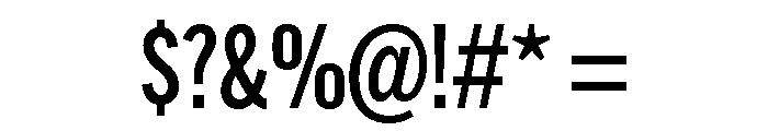 Alternate Gothic Condensed Medium Font OTHER CHARS
