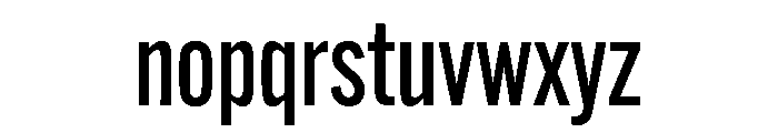Alternate Gothic Condensed Medium Font LOWERCASE