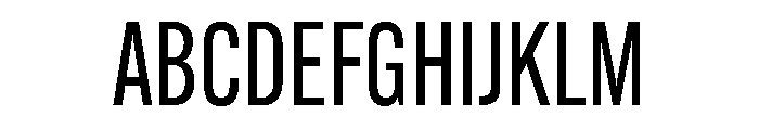 Alternate Gothic Condensed Regular Font UPPERCASE