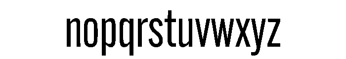 Alternate Gothic Condensed Regular Font LOWERCASE