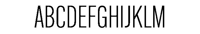 Alternate Gothic Condensed Semi Light Font UPPERCASE