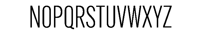 Alternate Gothic Condensed Semi Light Font UPPERCASE