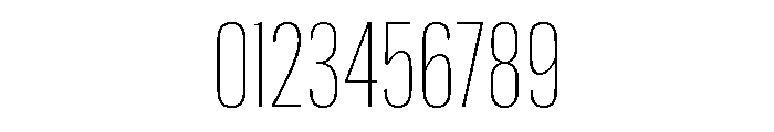 Alternate Gothic Condensed Thin Font OTHER CHARS