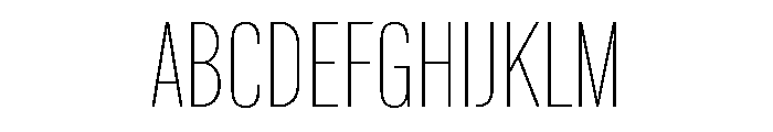 Alternate Gothic Condensed Thin Font UPPERCASE
