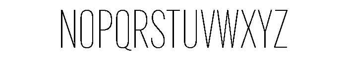 Alternate Gothic Condensed Thin Font UPPERCASE
