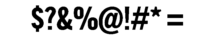 Alternate Gothic Demi Font OTHER CHARS