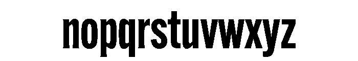 Alternate Gothic Extra Condensed Bold Font LOWERCASE