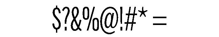 Alternate Gothic Extra Condensed Book Font OTHER CHARS