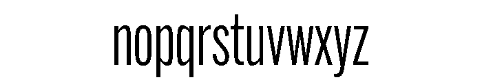 Alternate Gothic Extra Condensed Book Font LOWERCASE