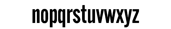 Alternate Gothic Extra Condensed Demi Font LOWERCASE