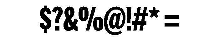 Alternate Gothic Extra Condensed Heavy Font OTHER CHARS