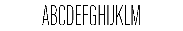 Alternate Gothic Extra Condensed Light Font UPPERCASE