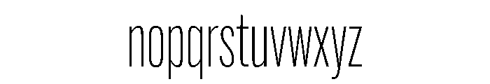 Alternate Gothic Extra Condensed Light Font LOWERCASE