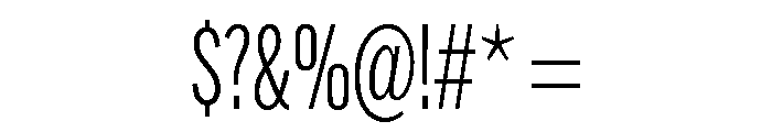 Alternate Gothic Extra Condensed Semi Light Font OTHER CHARS
